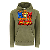 Vintage Olive Autism mom what's your superpower Mother's Day Vintage Hoodie - FaDigitalArtStudio