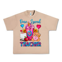 Burro One Loved Teacher Valentines Day Cold Drink Frappe Urban Heavy Tee - FaDigitalArtStudio