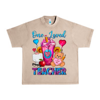 French Oak One Loved Teacher Valentines Day Cold Drink Frappe Urban Heavy Tee - FaDigitalArtStudio