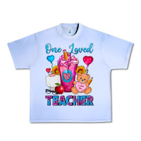 Grape Ice One Loved Teacher Valentines Day Cold Drink Frappe Urban Heavy Tee - FaDigitalArtStudio