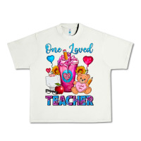 Pistachio One Loved Teacher Valentines Day Cold Drink Frappe Urban Heavy Tee - FaDigitalArtStudio