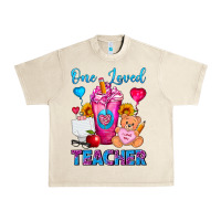 Sandshell One Loved Teacher Valentines Day Cold Drink Frappe Urban Heavy Tee - FaDigitalArtStudio