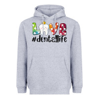 Heather Grey love dentallife Heavyweight Hoodie - AdoDesignShop