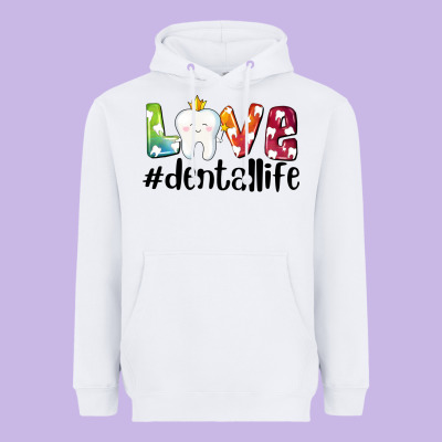 Love Dentallife Heavyweight Hoodie Designed By Adodesignshop