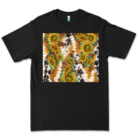 Black sunflowers with patterns Premium Tee - TumblerDesignByShophia
