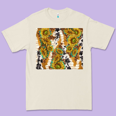 Sunflowers With Patterns Premium Tee Designed By Tumblerdesignbyshophia