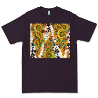 Plum sunflowers with patterns Premium Tee - TumblerDesignByShophia