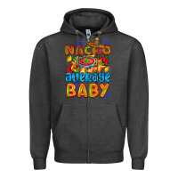 Charcoal Heather nacho average baby with nacho 2 Zipper Hoodie - AdoDesignShop