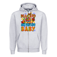 Heather Grey nacho average baby with nacho 2 Zipper Hoodie - AdoDesignShop