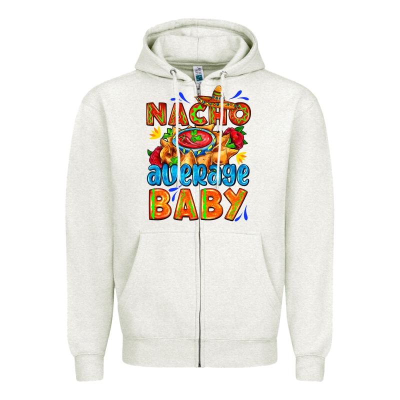 Nacho Average Baby With Nacho 2 Zipper Hoodie by AdoDesignShop | Teevron