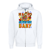 White nacho average baby with nacho 2 Zipper Hoodie - AdoDesignShop