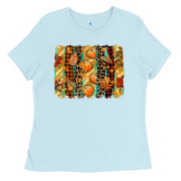 Baby Blue fall brushstroke Ladies Tee - CowGirlArtShop