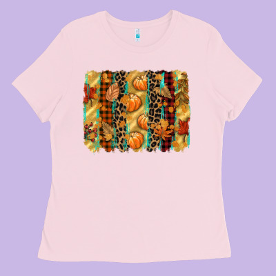 Fall Brushstroke Ladies Tee Designed By Cowgirlartshop