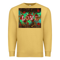 Antique Gold love  and leopard with keys Premium Sweatshirt - AdoDesignShop