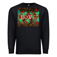 Black love  and leopard with keys Premium Sweatshirt - AdoDesignShop