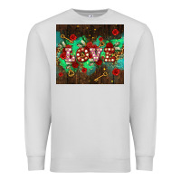 Dove Grey love  and leopard with keys Premium Sweatshirt - AdoDesignShop
