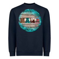 Navy western turquoises mama ornament Heavyweight Sweatshirt - BarkalooDesign