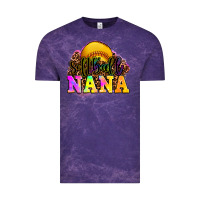 Cloud Purple softball nana Vintage Tee - OliviaCreatesArt