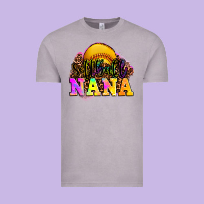 Softball Nana Vintage Tee Designed By Oliviacreatesart