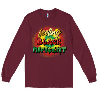 Burgundy feeling blacknificent Long Sleeve Tee - FaDigitalArtStudio