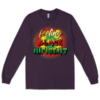 Plum feeling blacknificent Long Sleeve Tee - FaDigitalArtStudio