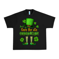 Black Just here for the shenanigans St. Patrick's Urban Heavy Tee - OliviaCreatesArt