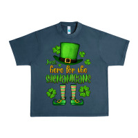 Midnight Navy Just here for the shenanigans St. Patrick's Urban Heavy Tee - OliviaCreatesArt