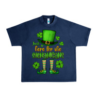 Navy Just here for the shenanigans St. Patrick's Urban Heavy Tee - OliviaCreatesArt