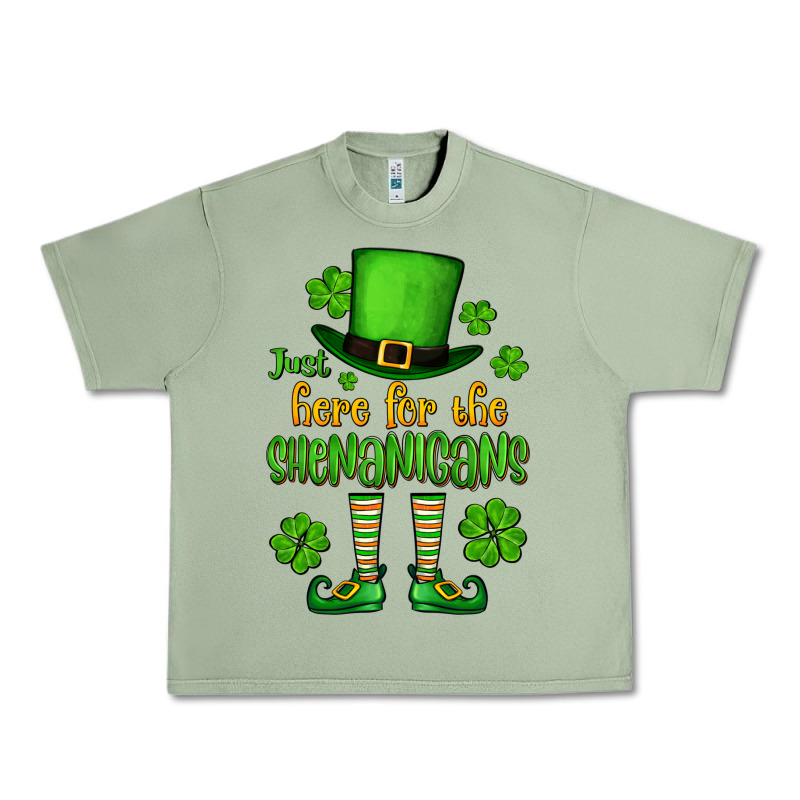 Just Here For The Shenanigans St. Patrick's Urban Heavy Tee by OliviaCreatesArt | Teevron