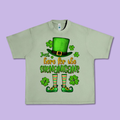Just Here For The Shenanigans St. Patrick's Urban Heavy Tee Designed By Oliviacreatesart