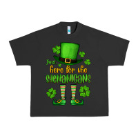 Pigment Black Just here for the shenanigans St. Patrick's Urban Heavy Tee - OliviaCreatesArt