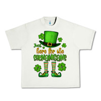 Pistachio Just here for the shenanigans St. Patrick's Urban Heavy Tee - OliviaCreatesArt