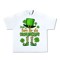 White Just here for the shenanigans St. Patrick's Urban Heavy Tee - OliviaCreatesArt