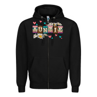 Black daisy auntie Zipper Hoodie - AdoDesignShop