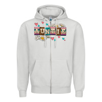 Dove Grey daisy auntie Zipper Hoodie - AdoDesignShop