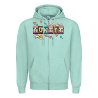 Seafoam daisy auntie Zipper Hoodie - AdoDesignShop