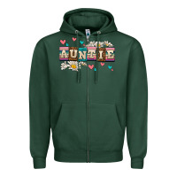 Sports Green daisy auntie Zipper Hoodie - AdoDesignShop