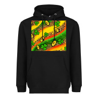 Black st patricks coin and shamrock Heavyweight Hoodie - AdoDesignShop
