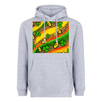 Heather Grey st patricks coin and shamrock Heavyweight Hoodie - AdoDesignShop
