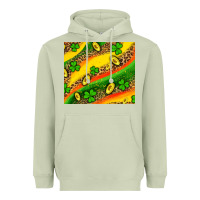 St Patricks Coin And Shamrock Heavyweight Hoodie | Teevron