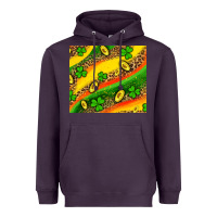 Plum st patricks coin and shamrock Heavyweight Hoodie - AdoDesignShop
