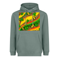 Sage st patricks coin and shamrock Heavyweight Hoodie - AdoDesignShop