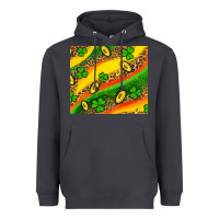 Smoke st patricks coin and shamrock Heavyweight Hoodie - AdoDesignShop