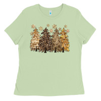 Matcha merry christmas leopard trees Ladies Tee - CowGirlArtShop