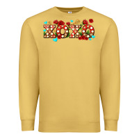 Antique Gold xoxo roses and keys Premium Sweatshirt - AdoDesignShop