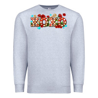 Heather Grey xoxo roses and keys Premium Sweatshirt - AdoDesignShop
