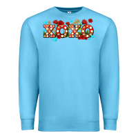 Ocean Blue xoxo roses and keys Premium Sweatshirt - AdoDesignShop