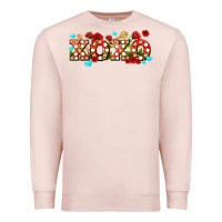 Pale Pink xoxo roses and keys Premium Sweatshirt - AdoDesignShop