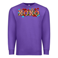 Purple xoxo roses and keys Premium Sweatshirt - AdoDesignShop