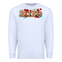 White xoxo roses and keys Premium Sweatshirt - AdoDesignShop